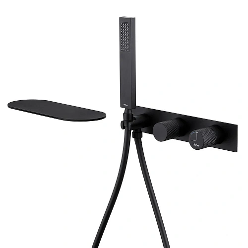 Смеситель для ванны ABBER Rund AF8731B скрытого монтажа, черный матовый Смеситель для ванны ABBER Rund AF8731B скрытого монтажа, черный матовый