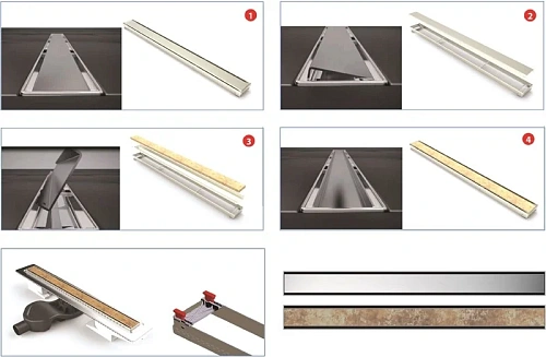 Душевой лоток BERGES В1 Keramik 600, хром глянец, S-сифон D50/105 H50 вертикальный 091017 Душевой лоток BERGES В1 Keramik 600, хром глянец, S-сифон D50/105 H50 вертикальный 091017