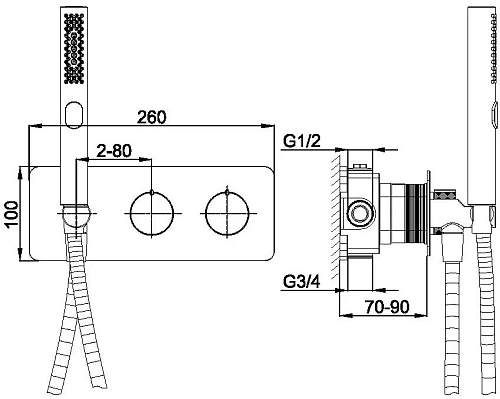 Смеситель для ванны Allen Brau Liberty 5.33009-00 (с внутренней частью, 2 хода) хром Смеситель для ванны Allen Brau Liberty 5.33009-00 (с внутренней частью, 2 хода) хром
