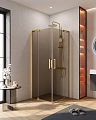 Душевой уголок CEZARES SLIDER-A-2-70/80-BR-BORO 70-80x70-80см стекло тонированное (бронза), профиль брашированное золото Душевой уголок CEZARES SLIDER-A-2-70/80-BR-BORO 70-80x70-80см стекло тонированное (бронза), профиль брашированное золото