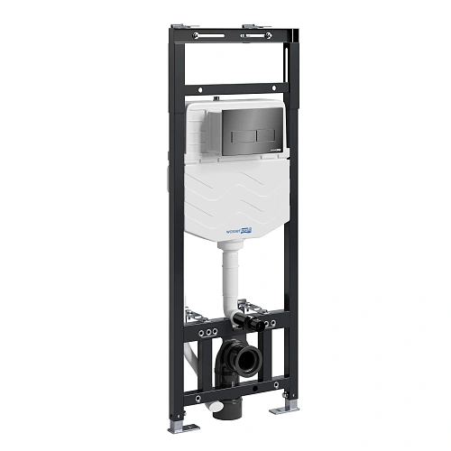 Инсталляция для унитаза WasserKRAFT Alme 15TLT.010.ME.PB03 с клавишей смыва черный Инсталляция для унитаза WasserKRAFT Alme 15TLT.010.ME.PB03 с клавишей смыва черный
