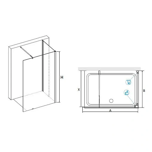 Душевая перегородка RGW WA-05 Walk In 04100519-11 Душевая перегородка RGW WA-05 Walk In 04100519-11