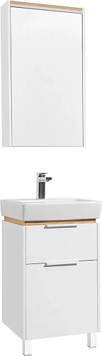 Комплект мебели STWORKI Дублин 50 белая, в скандинавском стиле, с подсветкой 406298 Комплект мебели STWORKI Дублин 50 белая, в скандинавском стиле, с подсветкой 406298