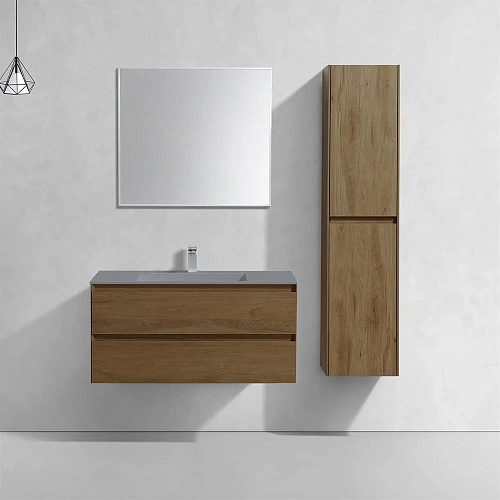 Тумба под раковину Vincea Luka 1000 подвесная, 2 выкатных ящика soft-close, T.Oak VMC-2L100TO Тумба под раковину Vincea Luka 1000 подвесная, 2 выкатных ящика soft-close, T.Oak VMC-2L100TO