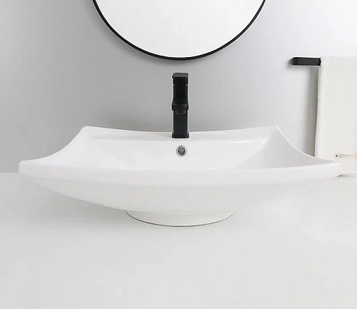 Раковина CeramaLux 9111 накладная, белый Раковина CeramaLux 9111 накладная, белый