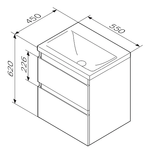 Тумба под раковину AM.PM X-Joy M85AFHX0552BM подвесная, 55 см, черный матовый Тумба под раковину AM.PM X-Joy M85AFHX0552BM подвесная, 55 см, черный матовый