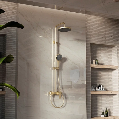 Душевая система Vincea VSFS-413BG с изливом, брашированное золото Душевая система Vincea VSFS-413BG с изливом, брашированное золото