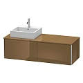 Тумба под раковину Duravit XSquare XS4903L6161 140 см Коричнево-оливковый глянцевый Тумба под раковину Duravit XSquare XS4903L6161 140 см Коричнево-оливковый глянцевый
