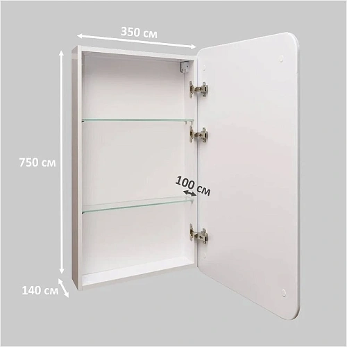 Зеркальный шкаф Style Line Каре 40x80 СС-00002462 универсальнsq с подсветкой, сенсор с диммером Зеркальный шкаф Style Line Каре 40x80 СС-00002462 универсальнsq с подсветкой, сенсор с диммером