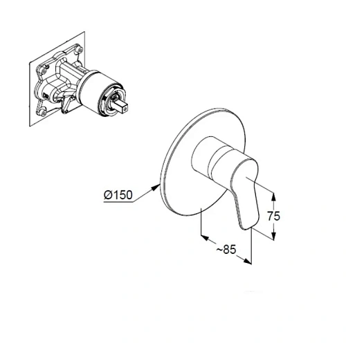 Смеситель для душа Kludi PURE&EASY 377550565 хром Смеситель для душа Kludi PURE&EASY 377550565 хром