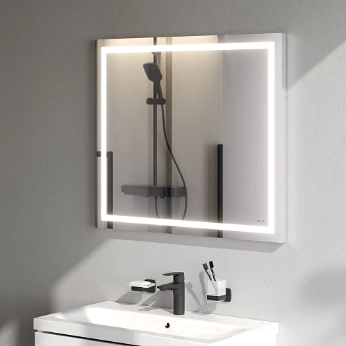 Зеркало AM.PM Gem M91AMOX0801WG с LED-подсветкой, 80 см Зеркало AM.PM Gem M91AMOX0801WG с LED-подсветкой, 80 см