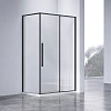 Душевой уголок Slim-N VSR-4SN8011CLB, 1100x800, черный, стекло прозрачное