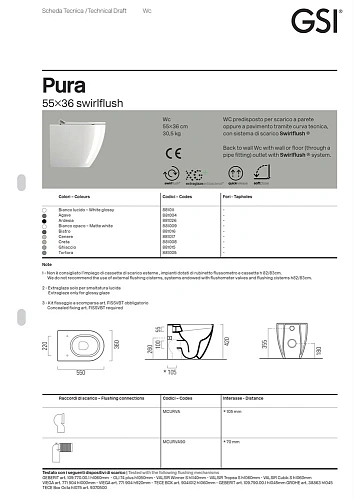 Унитаз приставной GSI PURA безободковый Swirlflush агава матовый (881004) без сиденья Унитаз приставной GSI PURA безободковый Swirlflush агава матовый (881004) без сиденья