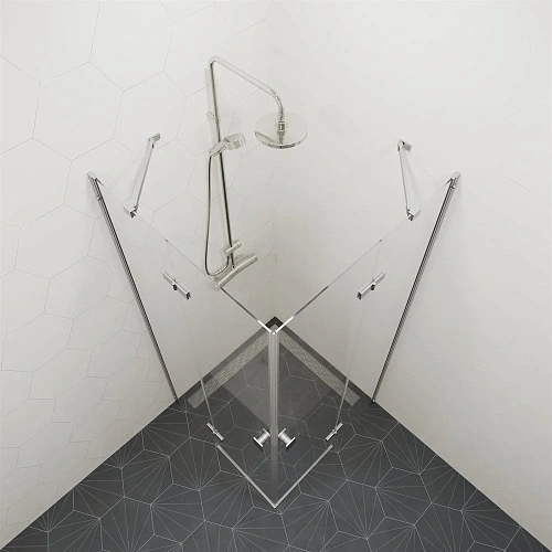 Душевой уголок DIWO Муром 90х90 профиль хром глянцевый 571079 Душевой уголок DIWO Муром 90х90 профиль хром глянцевый 571079