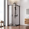 Душевой уголок AM.PM Gem W90G-403-100280-BT 100x80 черный матовый, стекло прозрачное Душевой уголок AM.PM Gem W90G-403-100280-BT 100x80 черный матовый, стекло прозрачное