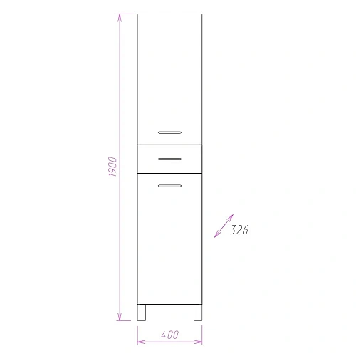Шкаф-пенал Onika МОДЕРН 40.10 универсальный 404011 Шкаф-пенал Onika МОДЕРН 40.10 универсальный 404011