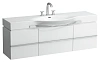Тумба под раковину Laufen Palace New 0135.2 (4.0135.2.075.475.1) 1493x375x462мм, белая глянцевая