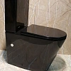 Унитаз напольный CeramaLux 2178 -18 черный с крышкой микролифт Унитаз напольный CeramaLux 2178 -18 черный с крышкой микролифт