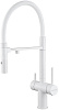 Картинка анонса товара «смеситель для кухни paulmark magneto starke, ma213118-431tw, с гибким изливом, белый под фильтр»