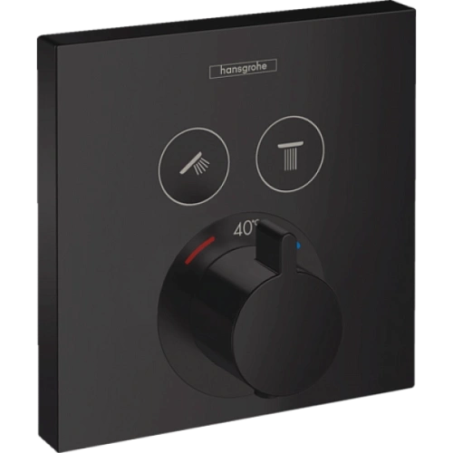 Смеситель для душа hansgrohe ShowerSelect скрытого монтажа, для 2 потребителей термостатический 15763670. Смеситель для душа hansgrohe ShowerSelect скрытого монтажа, для 2 потребителей термостатический 15763670.