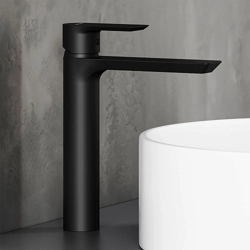 Смеситель для раковины Damixa Apollo 470250300 высокий, черный Смеситель для раковины Damixa Apollo 470250300 высокий, черный