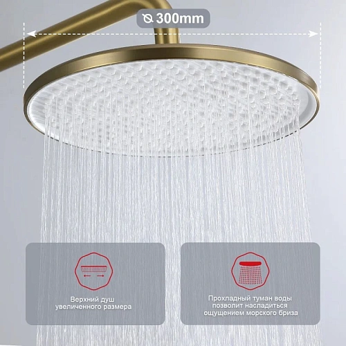 Душевая система Raglo R20.27.03 встраиваемая, сатин золотой Душевая система Raglo R20.27.03 встраиваемая, сатин золотой