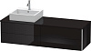 Картинка анонса товара «тумба под раковину duravit xsquare xs4914l4040 160 см черный глянцевый»