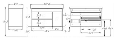Тумба под раковину Opadiris Фреш 100, белый/белый, вар.2 (под раковину CeraStyle Frame 100) 00-00007083 Тумба под раковину Opadiris Фреш 100, белый/белый, вар.2 (под раковину CeraStyle Frame 100) 00-00007083