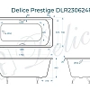 Ванна чугунная Delice Prestige 170х70 с отверстиями под ручки DLR230624R Ванна чугунная Delice Prestige 170х70 с отверстиями под ручки DLR230624R