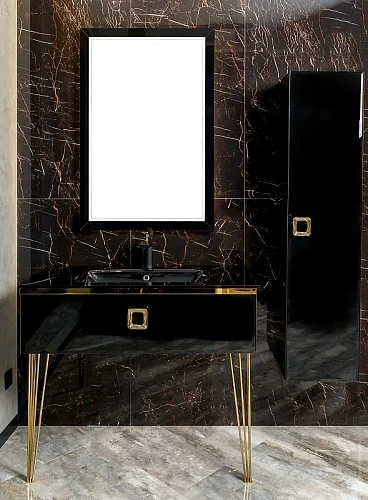 Шкаф-пенал Boheme Lucido Глянцевый черный RAL9005 772-GB Шкаф-пенал Boheme Lucido Глянцевый черный RAL9005 772-GB