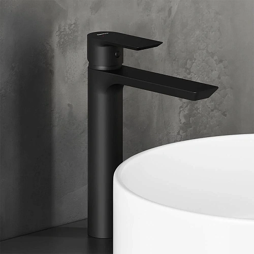 Смеситель для раковины Damixa Apollo 470250300 высокий, черный Смеситель для раковины Damixa Apollo 470250300 высокий, черный