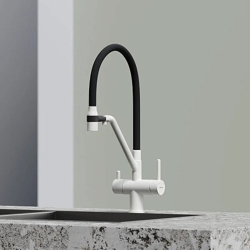 Смеситель для кухни Sancos Dora SC4003GR под фильтр, белый гранит Смеситель для кухни Sancos Dora SC4003GR под фильтр, белый гранит