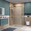 Душевой уголок BelBagno SOFT_CLOSE-1-AH-1-140/90-C-GM 140x90 см, профиль оружейная сталь, стекло прозрачное Душевой уголок BelBagno SOFT_CLOSE-1-AH-1-140/90-C-GM 140x90 см, профиль оружейная сталь, стекло прозрачное