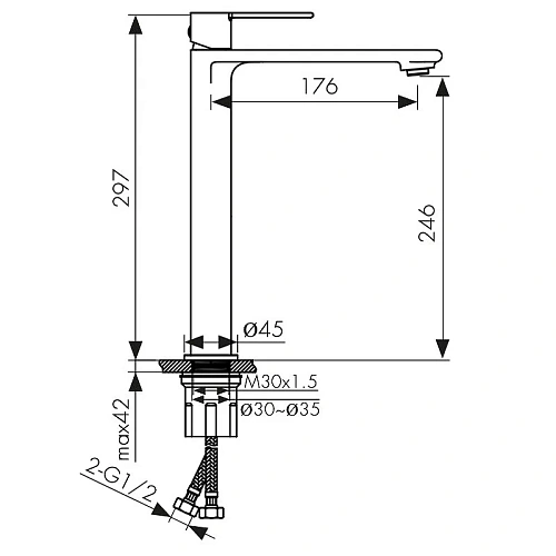 Смеситель для раковины Kaiser Serio 05411 Хром Смеситель для раковины Kaiser Serio 05411 Хром