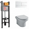 Комплект унитаза Jacob Delafon Elite E21755RU-00 с инсталляцией и кнопкой смыва