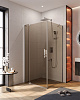 Картинка анонса товара «душевой уголок cezares slider-ah-1-100-100/110-br-cr 100-110x100см стекло тонированное (бронза), профиль хром»