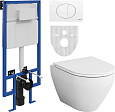Комплект Унитаз подвесной AM.PM Spirit V2.0 FlashClean с микролифтом + Система инсталляции для унита 555625 Комплект Унитаз подвесной AM.PM Spirit V2.0 FlashClean с микролифтом + Система инсталляции для унита 555625