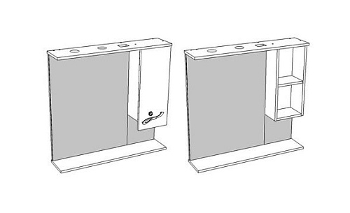 Зеркальный шкаф Corozo Венеция 85/С SD-00000283 Зеркальный шкаф Corozo Венеция 85/С SD-00000283