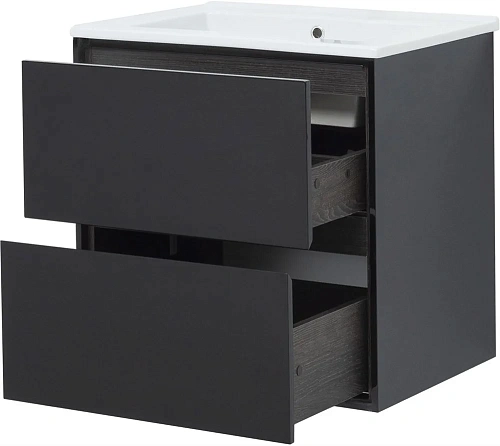 Тумба под раковину Aquanet Милан 65 черный глянец 00306379 Тумба под раковину Aquanet Милан 65 черный глянец 00306379