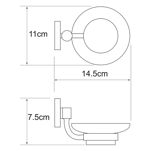Мыльница WasserKRAFT Rhein K-6229 хром Мыльница WasserKRAFT Rhein K-6229 хром