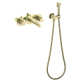 Смеситель для раковины Timo Saona 2383/17SM встраиваемый с термостатом, с гигиеническим душем золото матовое Смеситель для раковины Timo Saona 2383/17SM встраиваемый с термостатом, с гигиеническим душем золото матовое