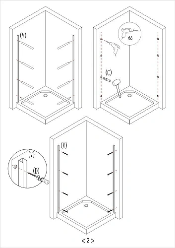 Душевой уголок Taliente 80x80x195см, квадратный, раздвижной, прозр.стекло 6мм, черный профиль TA-08082-1CB Душевой уголок Taliente 80x80x195см, квадратный, раздвижной, прозр.стекло 6мм, черный профиль TA-08082-1CB