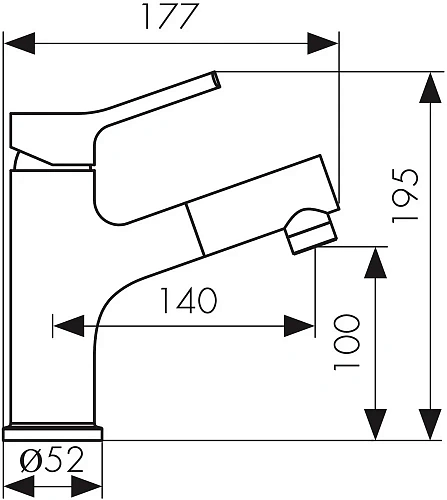 Смеситель для раковины Kaiser Douglas 12111 c выдвижной лейкой Смеситель для раковины Kaiser Douglas 12111 c выдвижной лейкой