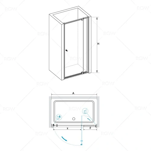 Душевая дверь RGW PA-02 Passage 04080200-51 Душевая дверь RGW PA-02 Passage 04080200-51