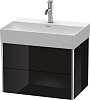 Картинка анонса товара «тумба под раковину duravit xsquare xs416704040 подвесная 58 см черный глянцевый»