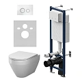 Комплект инсталляции AM.PM Spirit V2.0 IS110101.701900 ErgoFit с клавишей L белый с унитазом Spirit V2.0 Aquaspin Комплект инсталляции AM.PM Spirit V2.0 IS110101.701900 ErgoFit с клавишей L белый с унитазом Spirit V2.0 Aquaspin