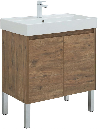 Тумба под раковину Aquanet Nova Lite 75 дуб рустикальный (2 дверцы) 00298852 Тумба под раковину Aquanet Nova Lite 75 дуб рустикальный (2 дверцы) 00298852