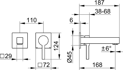 Смеситель для раковины Keuco Edition 90 Square 59116010201 Смеситель для раковины Keuco Edition 90 Square 59116010201