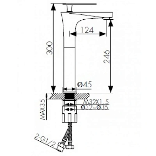 Смеситель для раковины Kaiser Star 02111 Смеситель для раковины Kaiser Star 02111