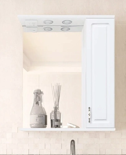 Зеркальный шкаф Style Line Олеандр-2 65/С, белый ЛС-00000050 Зеркальный шкаф Style Line Олеандр-2 65/С, белый ЛС-00000050